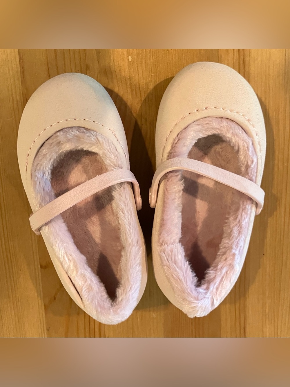NEW CROCS Nanook Kids Pink Faux-Fur Ballet Prima Slip On Sz C8/9